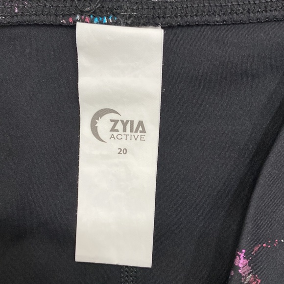 ZYIA Black Multicolor Patterned Leggings - Picture 9 of 13